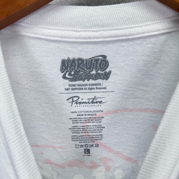 Naruto x Primitive Akatsuki T Shirt Itachi Sasuke L/S Gang Crew Anime Tee L - Picture 5 of 5